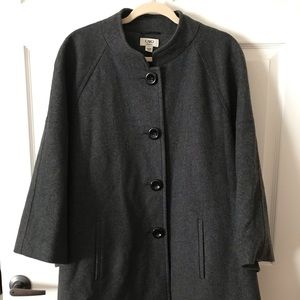 Cato Pea Coat In charcoal grayish/Black.